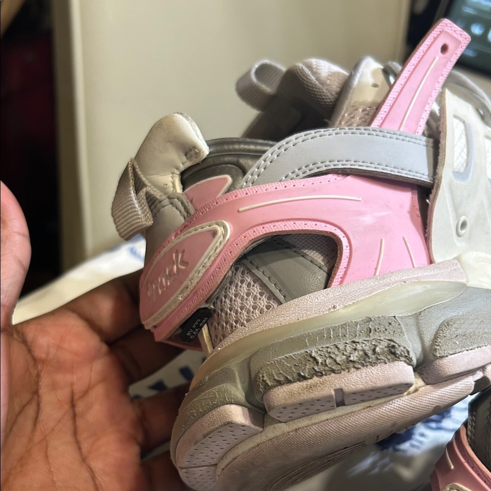 Balenciaga Authentic LED Track Sneakers in Gray and Pink with COA No Box-ON SALE - Picture 13 of 16